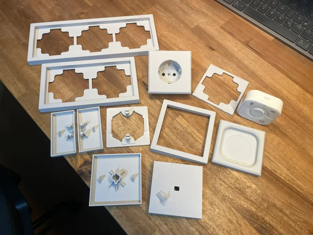 Creator design reference for Wall Switch Frame Compatible with GIRA — Single Slot; included printed parts are specified in the listing.