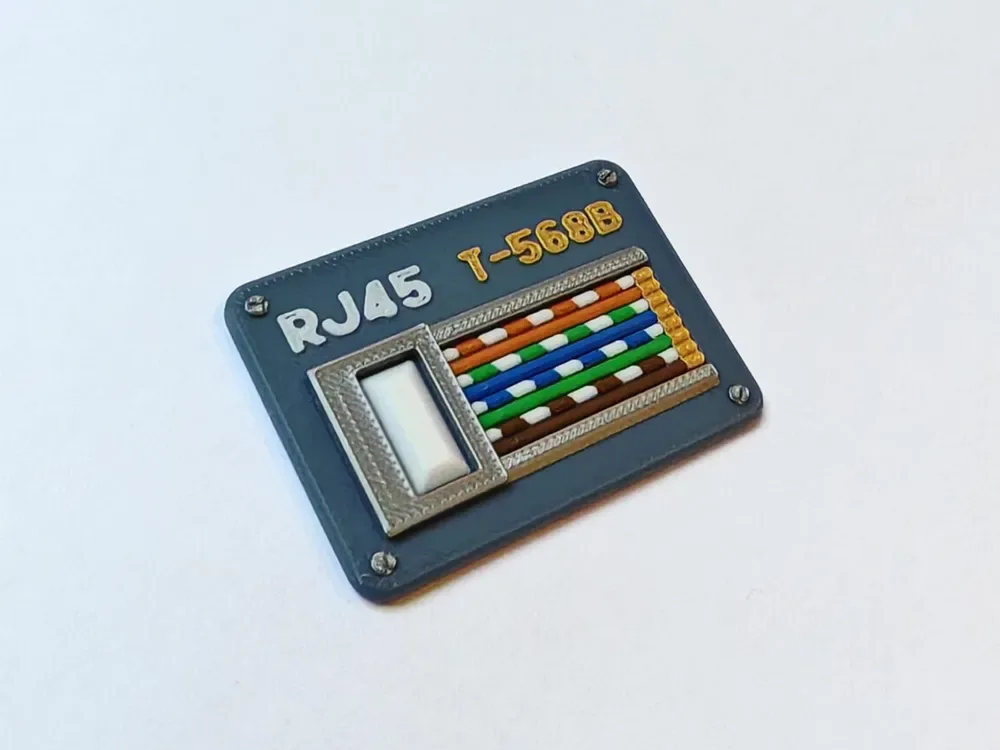 Creator design reference for Ethernet Cable Reminder Token; included printed parts are specified in the listing.