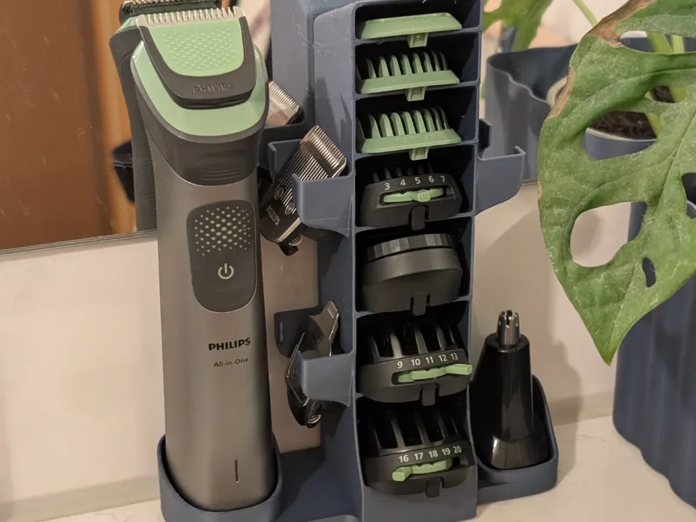 Creator design reference for Stand for Philips MG 7000 and 5000 Series; included printed parts are specified in the listing.