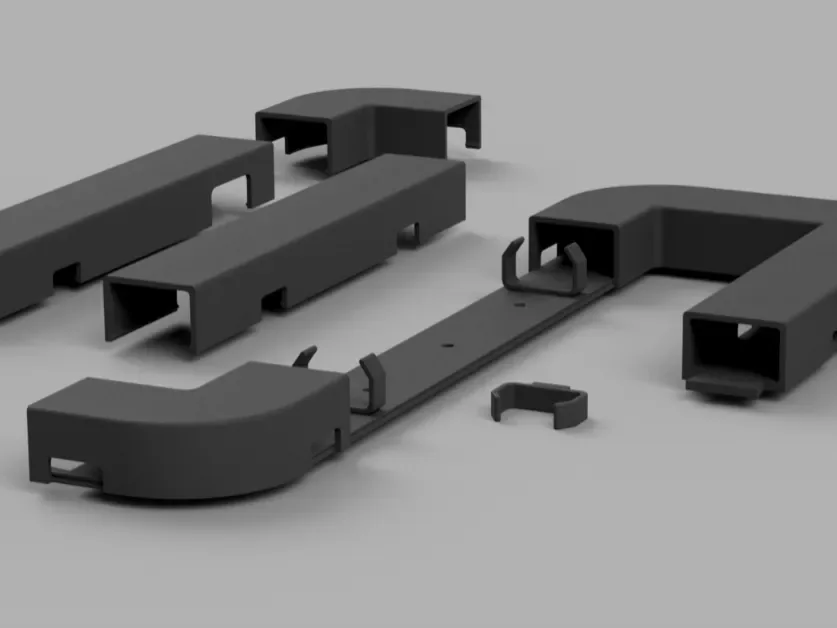 Creator design reference for Modular Cable Duct — 200 mm Section; included printed parts are specified in the listing.