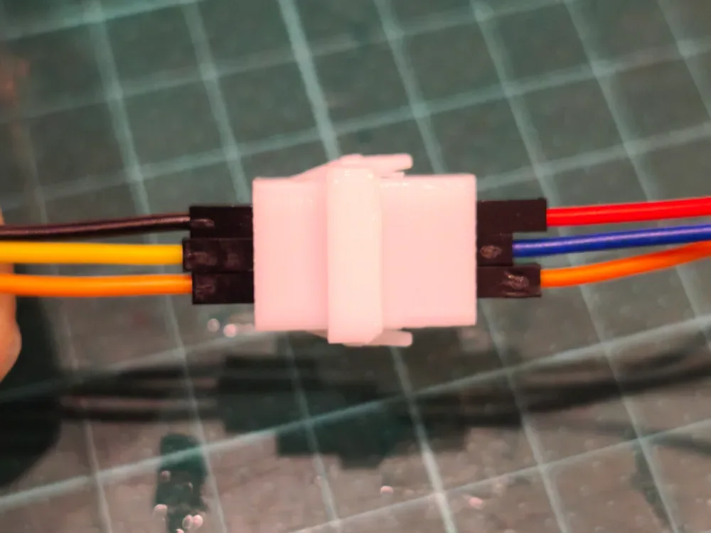 Creator design reference for Dupont Connector Joining Shell — Four Pin; included printed parts are specified in the listing.
