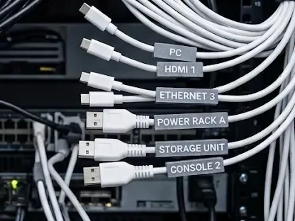 Creator design reference for Cable Identification Tag — CAVO TV 1; included printed parts are specified in the listing.