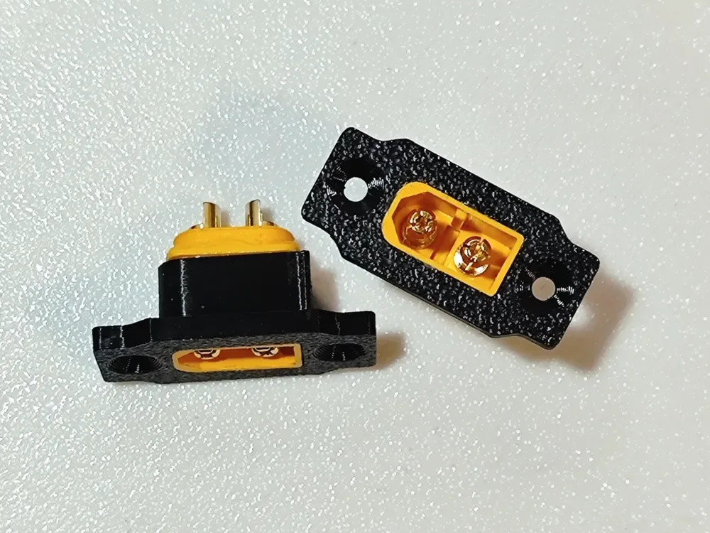 Creator design reference for XT60 Panel Mount Bracket; included printed parts are specified in the listing.