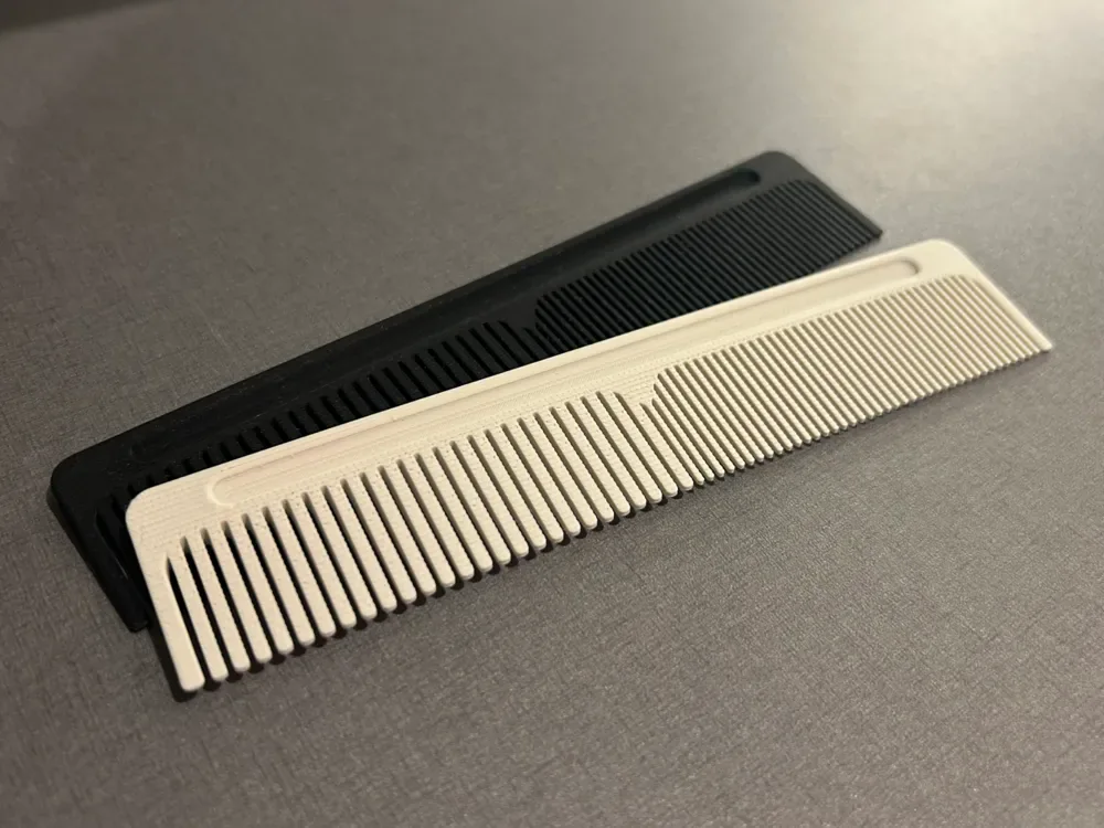 Creator design reference for Printed Hair Comb; included printed parts are specified in the listing.
